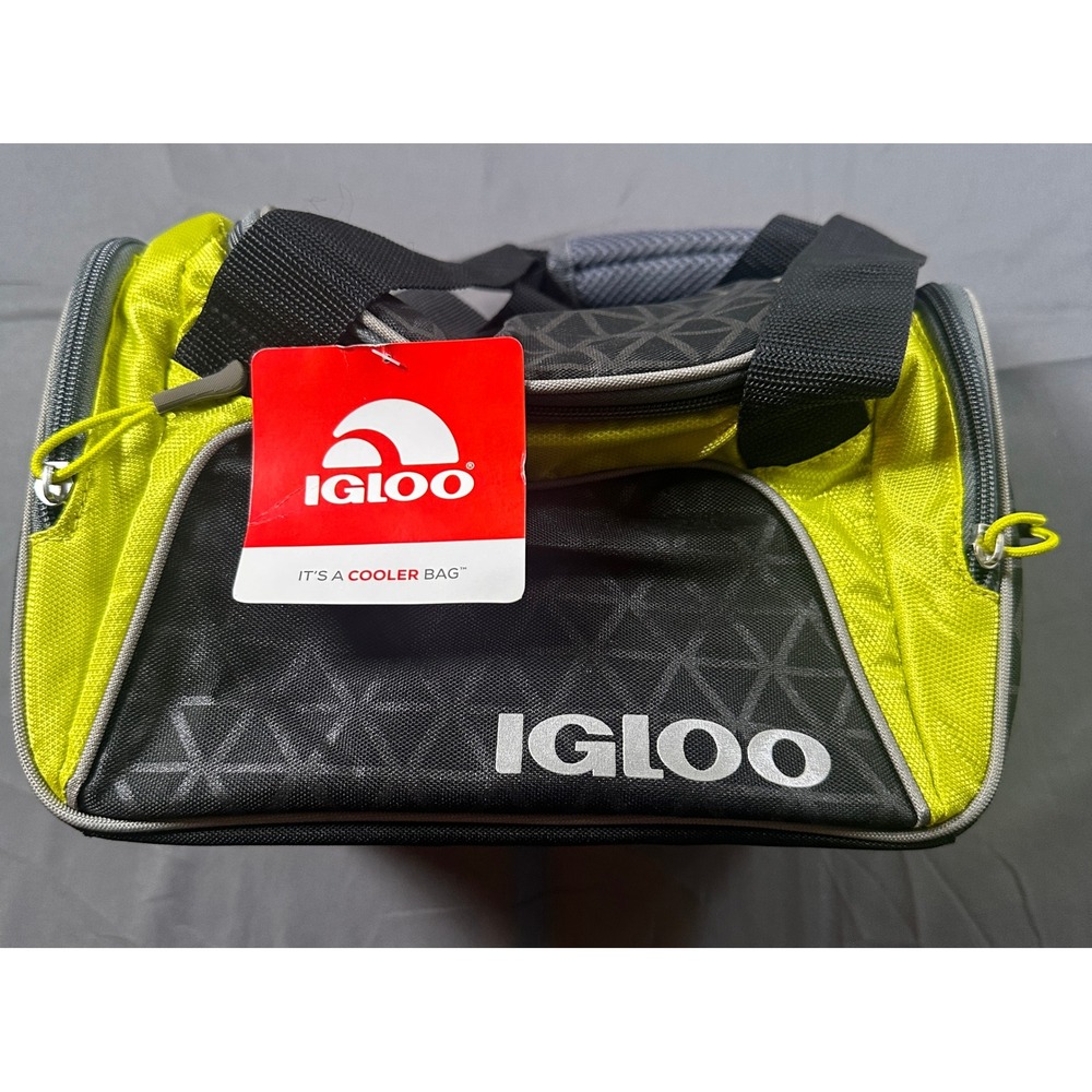 Igloo Medium Duffel Sport Brights Cooler Bag Acid Green‎ Black 00162067 NWT